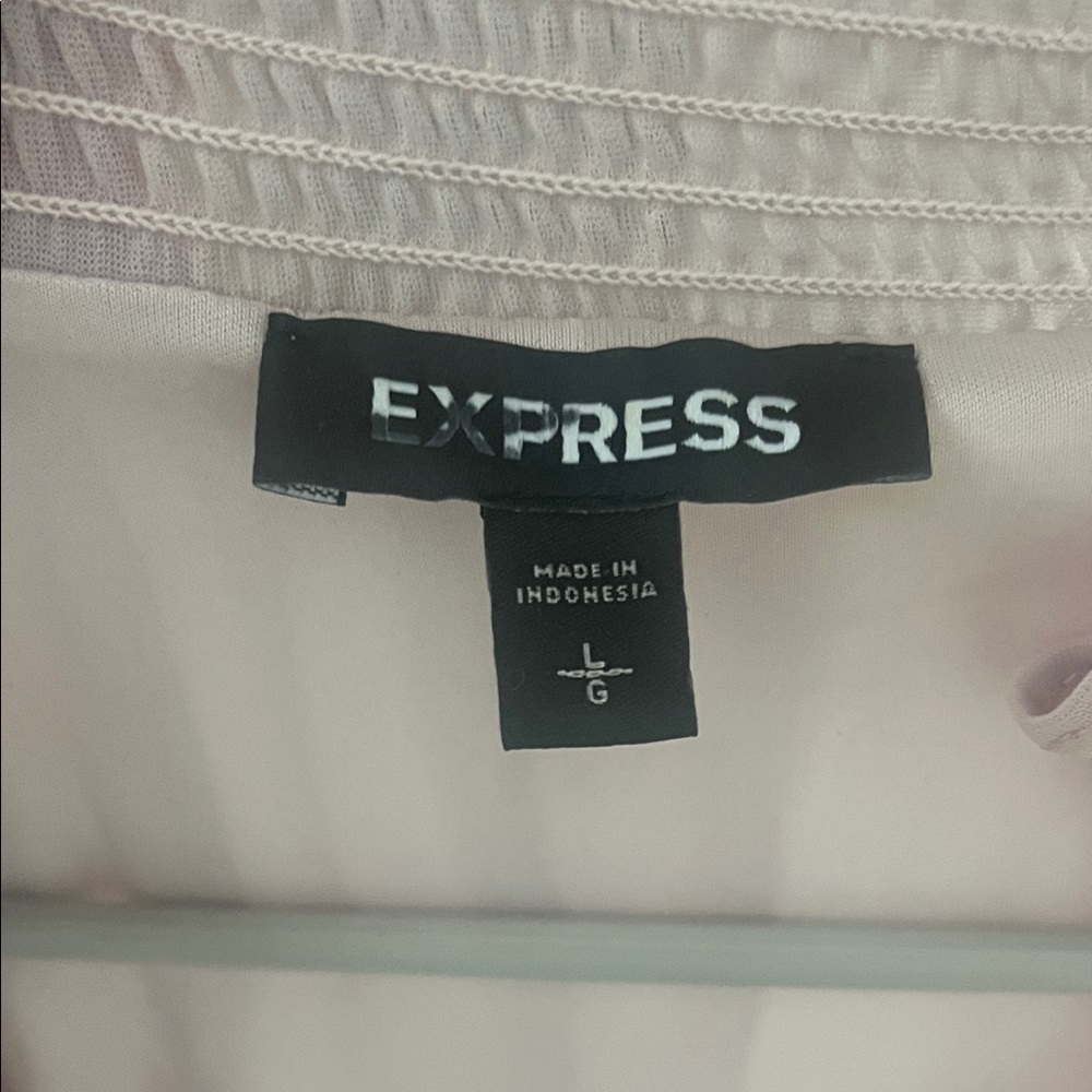 Express Soft Pink Ruffle Collar Blouse - Picture 2 of 3
